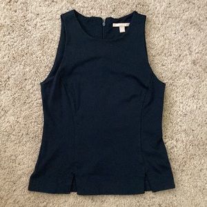 Banana Republic Dark Blue Sleeveless Neutral Knit Top Size Small